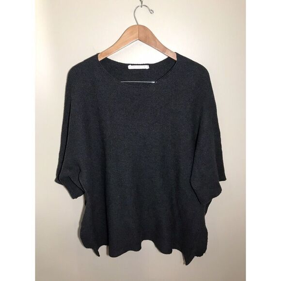 Friday’s Project Wool Blend Sweater Womens Medium High Side Slits Oversized Gray - Picture 2 of 5